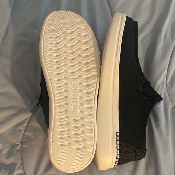 Hey Dude Black and White Sneakers - Picture 2 of 6